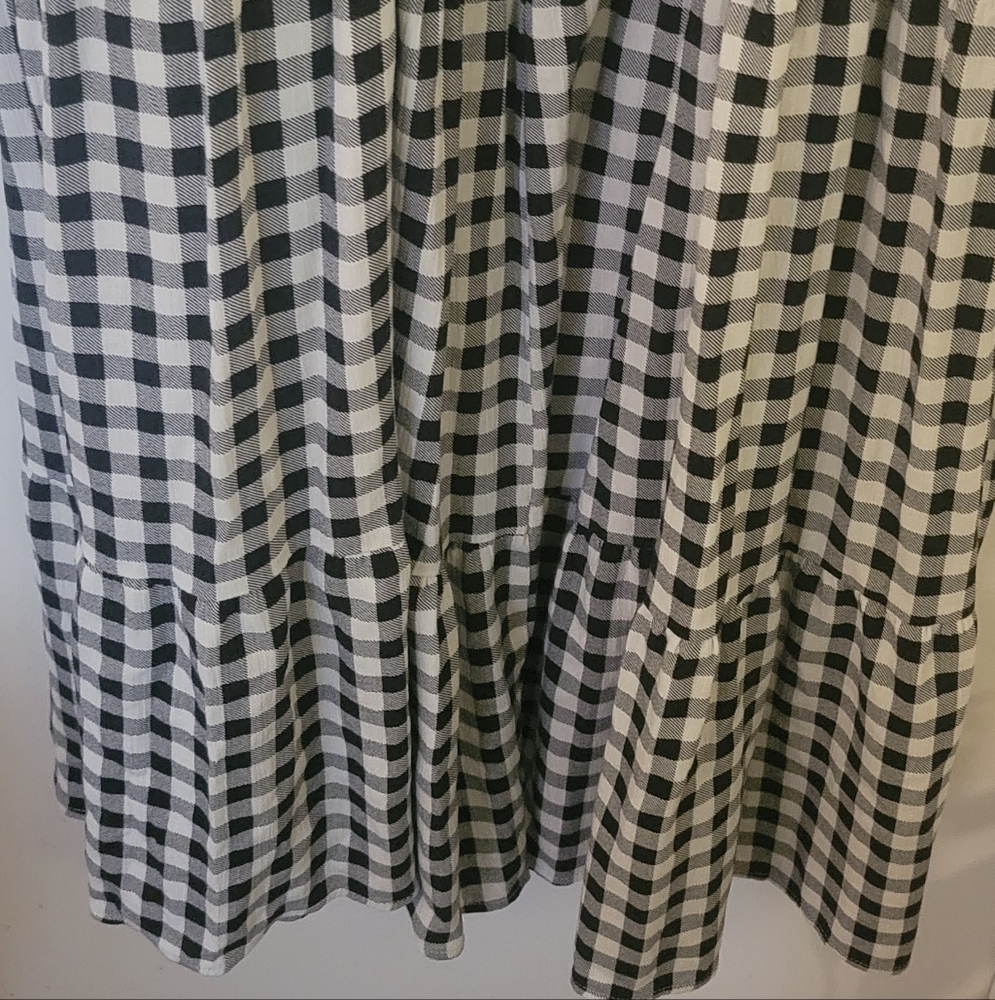 Torrid Tiered Black and White Gingham Maxi Dress 1 - Picture 3 of 3